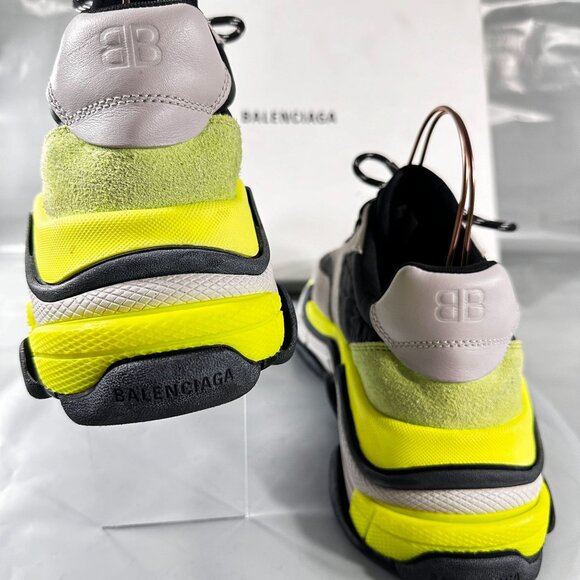 Balenciaga Chunky Sneaker Men V2 Gomma Tess Triple S Nylon Athletic Shoes 10 - Picture 3 of 16